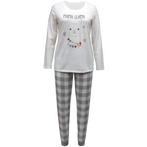 allbrand365 designer Matching Womens Holiday Llama  Pajama Set Small